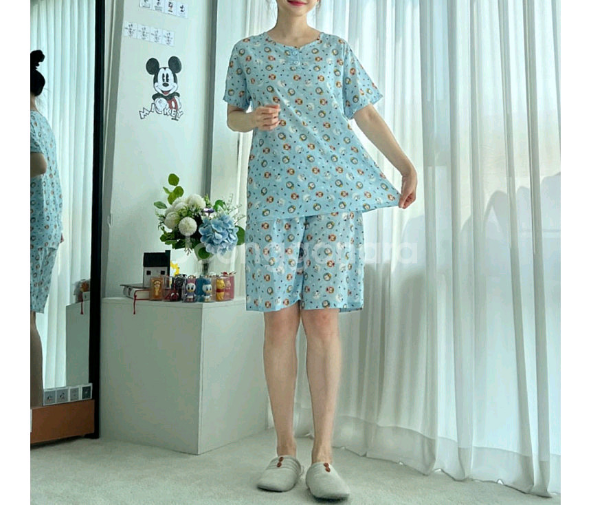 스누피 인견 잠옷세트--3