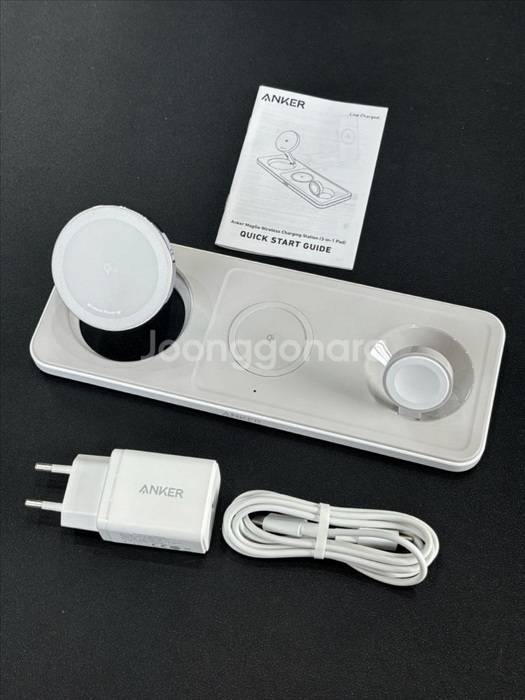 Anker MagGo 3in1 무선충전 스테이션 화이트--0