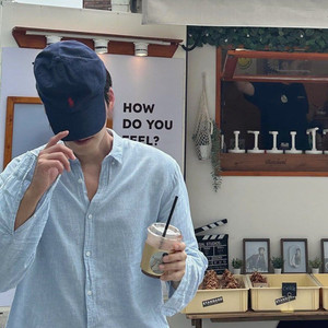 폴로 랄프로렌 코튼 치노 볼캡 네이비/레드
