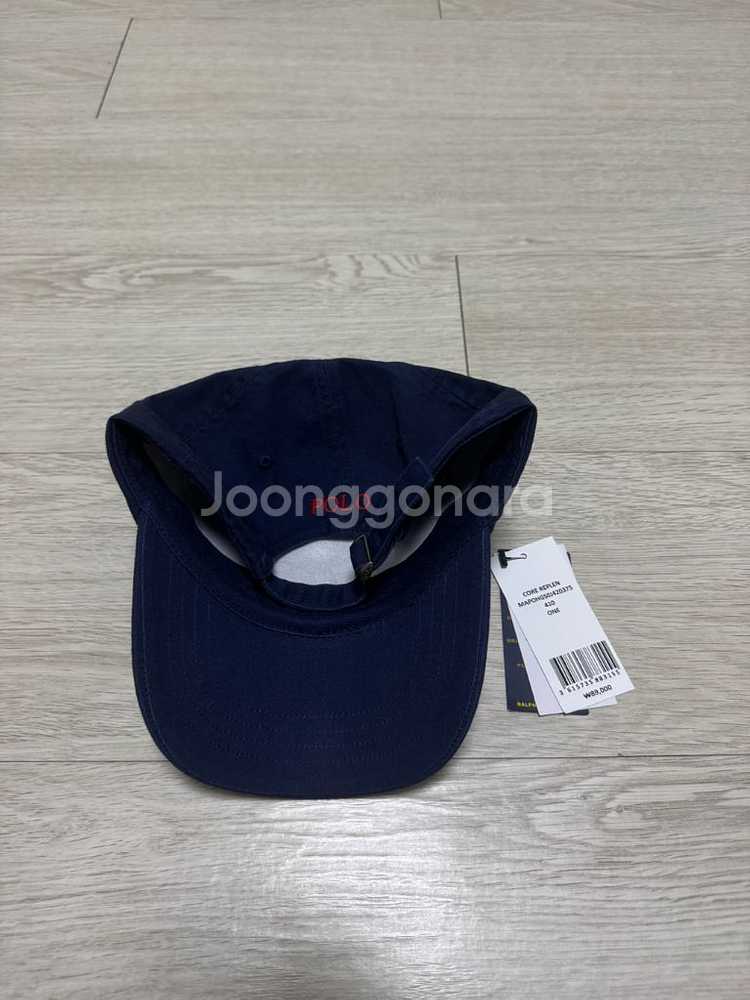 새제품 폴로 랄프로렌 코튼 치노 볼캡 네이비/레드--6
