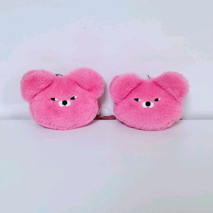 와사비베어 핑사비 파우치 인형 가방고리 키링 백참