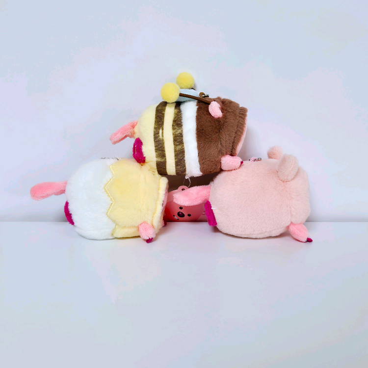 잔망루피 동물탈 돼지 꿀벌 병아리 인형 가방고리 키링 이미지