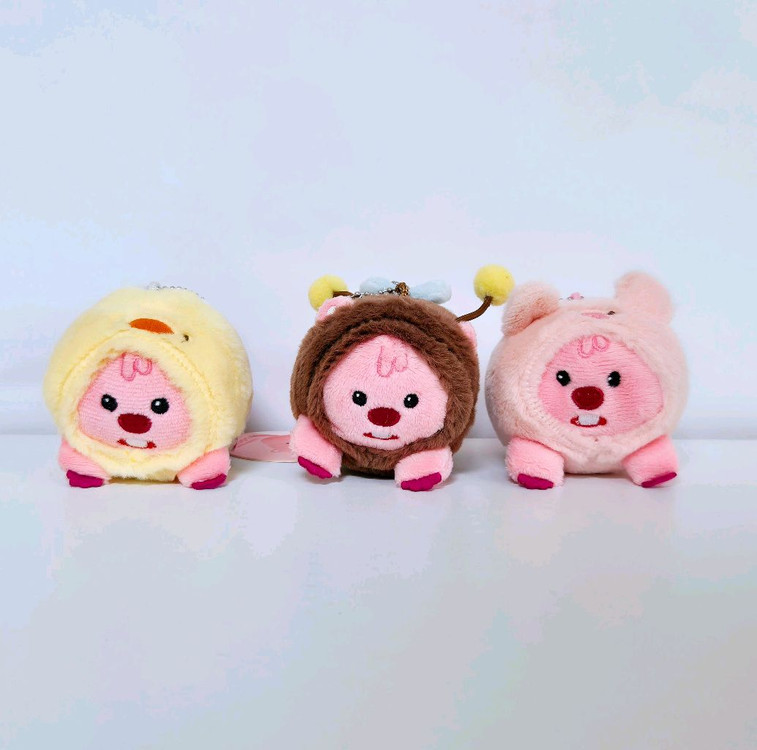 잔망루피 동물탈 돼지 꿀벌 병아리 인형 가방고리 키링 이미지