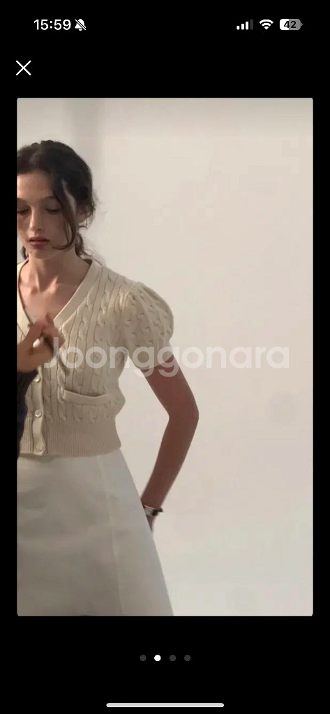 더바넷 반팔니트가디건--1