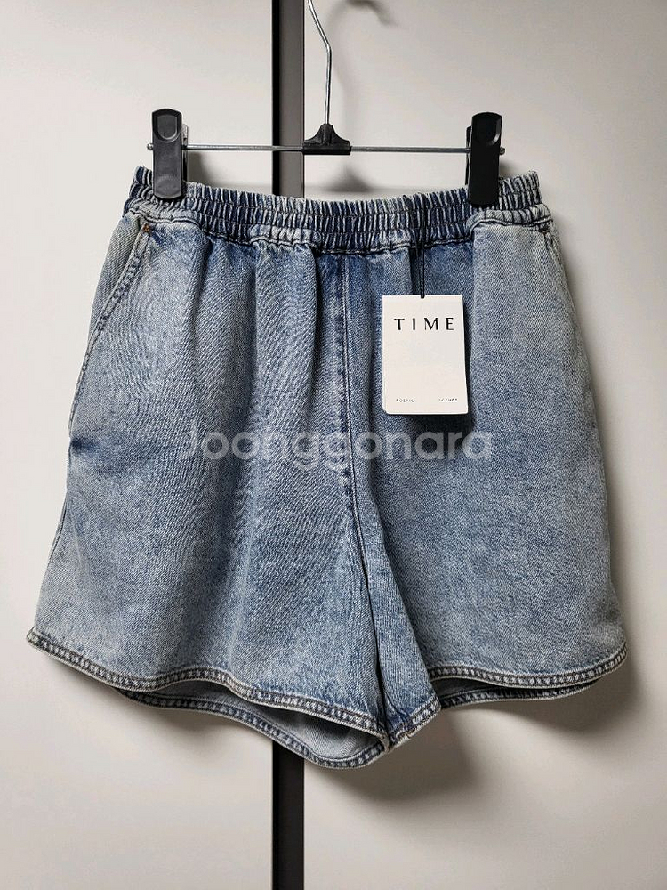 한섬 타임 밴딩 데님 반바지--5