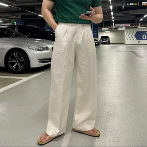 린넨 투턱 와이드 슬랙스