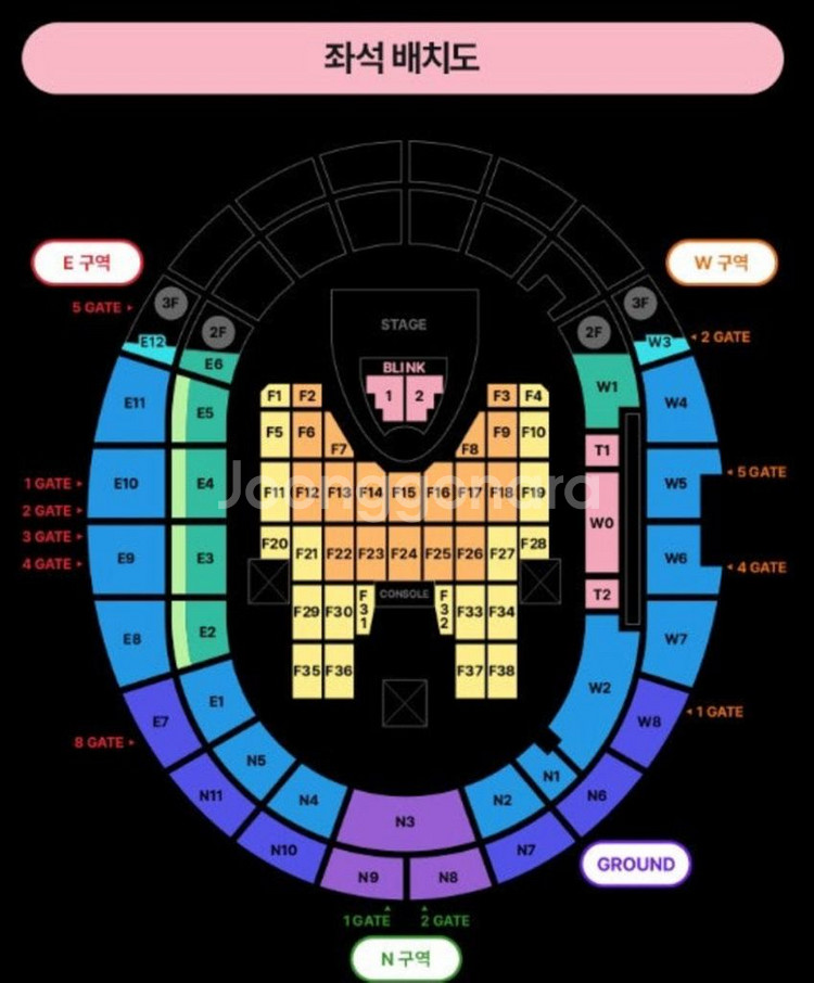 블랙핑크 콘서트 7월6일 W4 23열 2연석--1