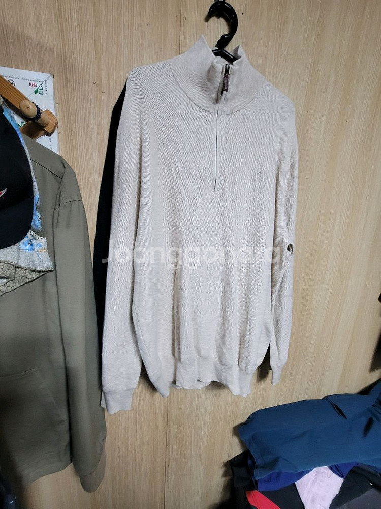 폴로 반집업 면니트 L--1