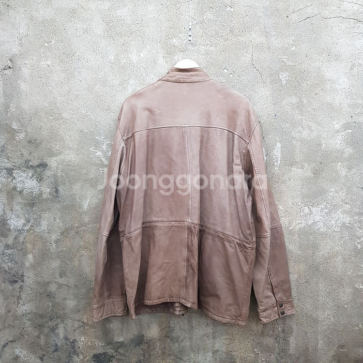 콜한 빈티지 브라운 레더 자켓 XXL 사이즈--1