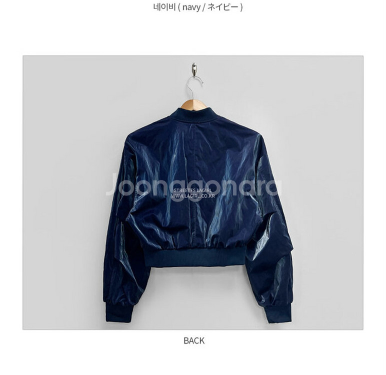 라걸 새틴 나일론 점퍼--4
