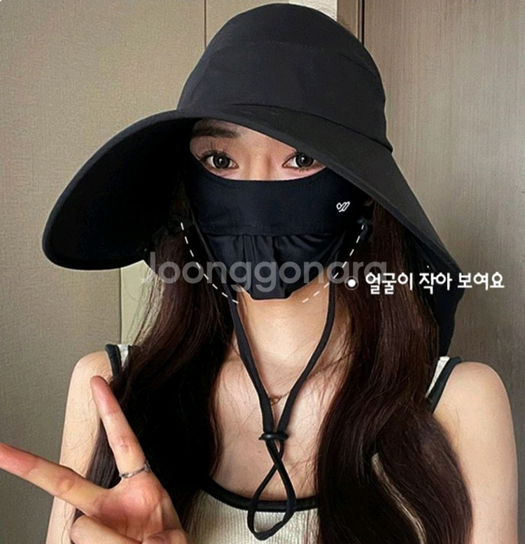 새상품 햇빛가리개 모자 여름 여자 창넓은 자외선 차단모--0
