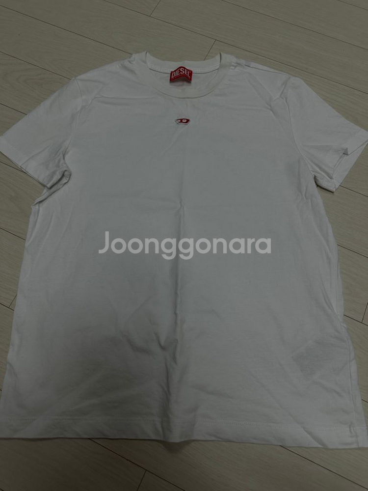 급처분 디젤 T레그 D로고 티셔츠 화이트--2