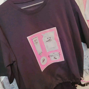 수입퍼품티셔츠