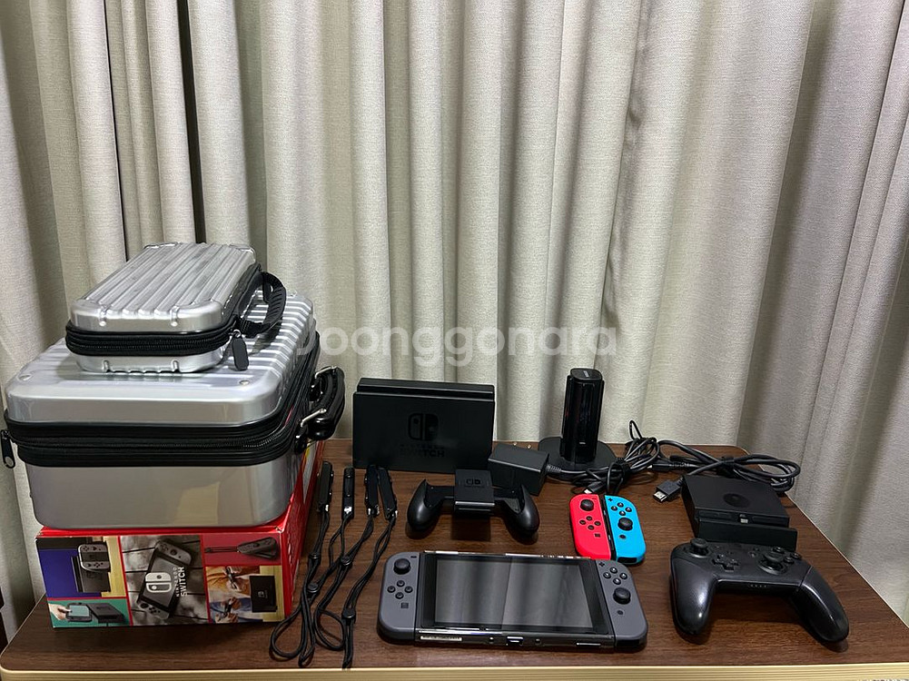 닌텐도 스위치1 배터리 개선판 A급 풀셋 및 악세사리--0