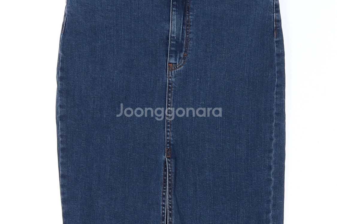 [S]자라 중청 H라인 슬릿 데님스커트 청치마--2