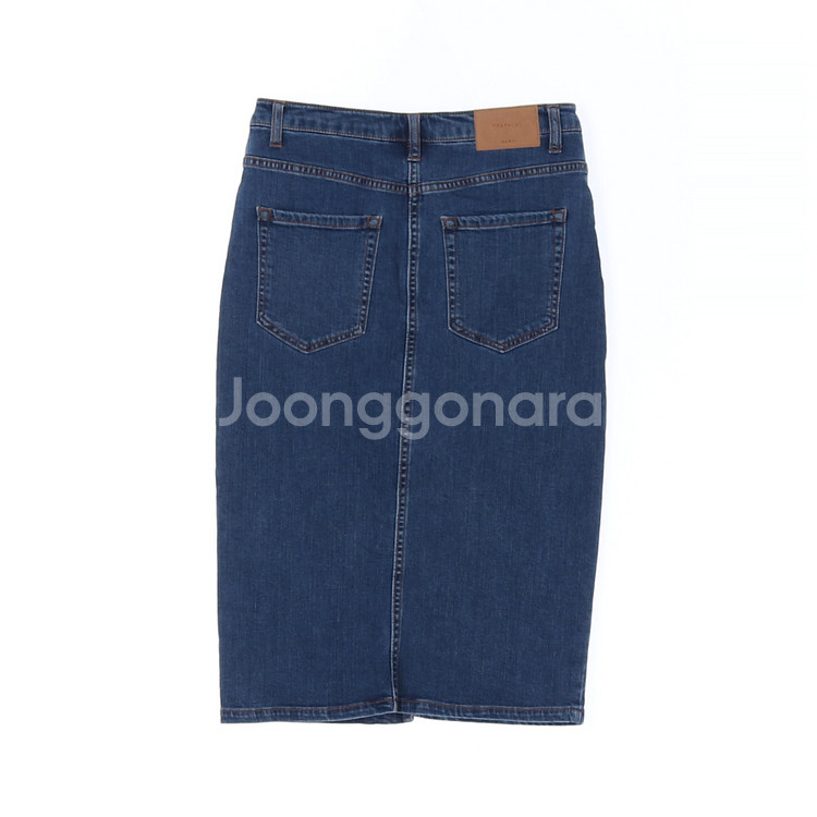 [S]자라 중청 H라인 슬릿 데님스커트 청치마--4