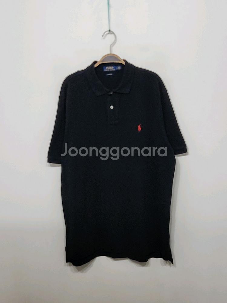 (XL) 랄프로렌 폴로 반팔 카라티 블랙 PK 티셔츠--0