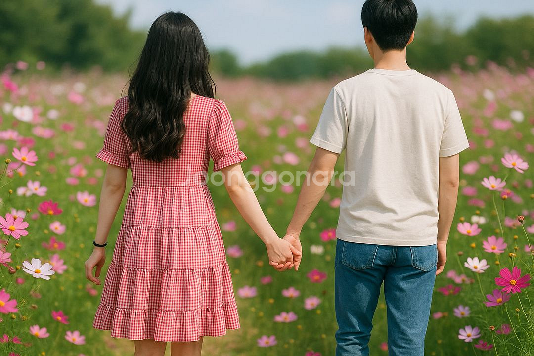 [여자 FREE]탑걸 레드 체크 프릴티어드 원피스--8