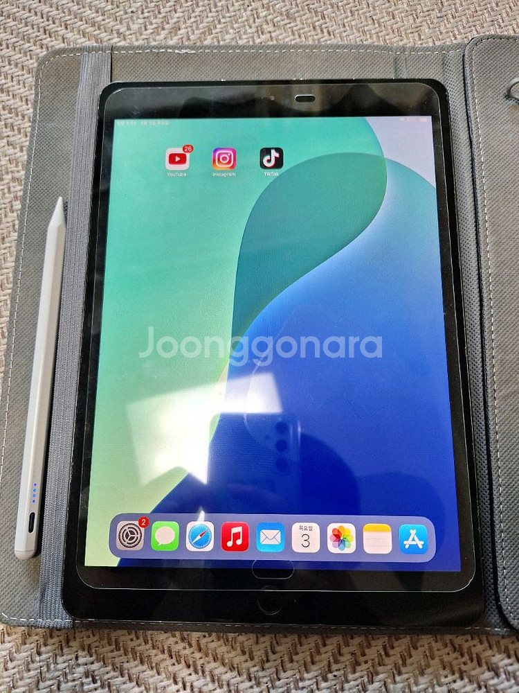 아이패드7세대 32기가 케이스+펜 19>26--6