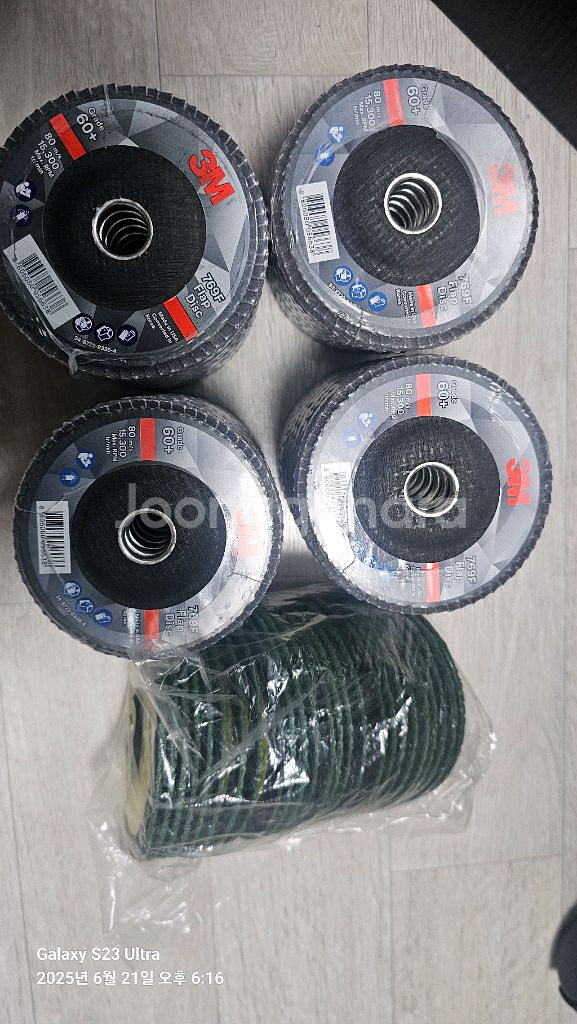 3M 769F 플랩 디스크 페파 40장 + 켈코 연마석--2