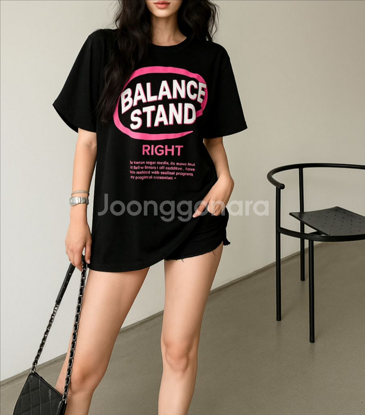 새상품) 블랙 레터링 박시 티셔츠(모든사이즈 가능)--2