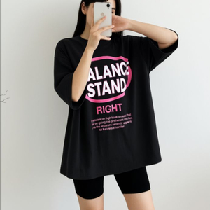 새상품) 블랙 레터링 박시 티셔츠(모든사이즈 가능)
