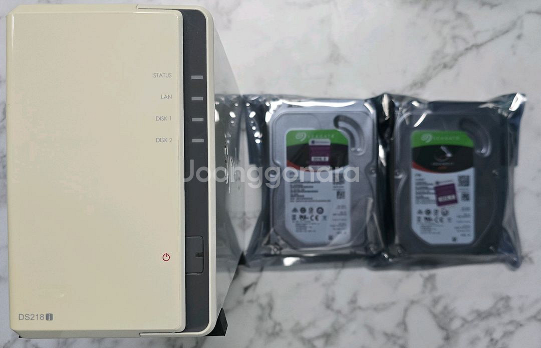 시놀로지 DS218j NAS 4TB 씨게이트 아이언울프--0