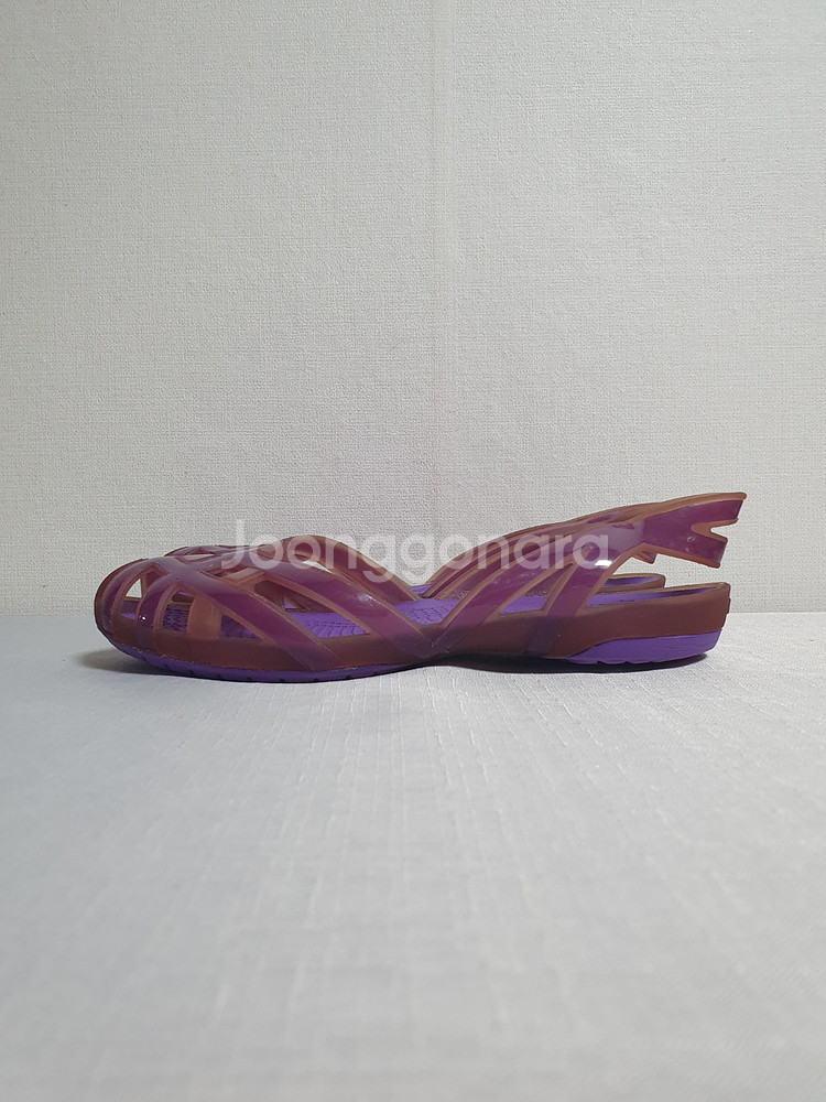택포가 230mm 크록스 샌들 후라체 퍼플 슬링백 플랫--1