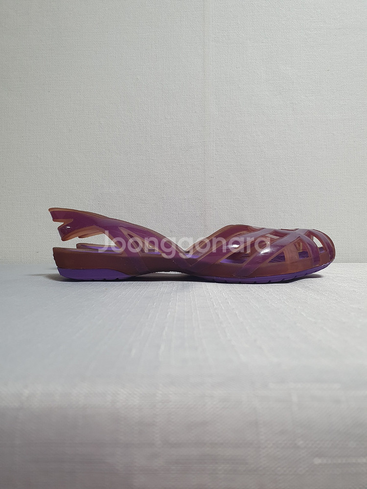 택포가 230mm 크록스 샌들 후라체 퍼플 슬링백 플랫--5