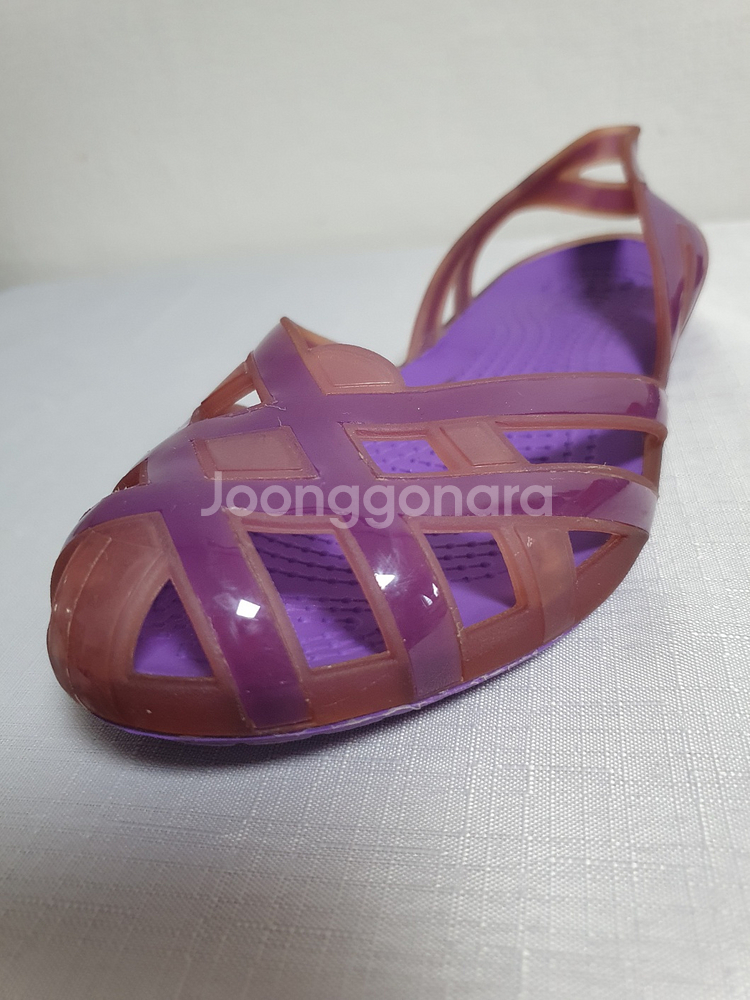 택포가 230mm 크록스 샌들 후라체 퍼플 슬링백 플랫--7