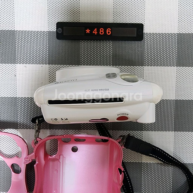 후지 인스탁스 미니 25 화이트 폴라로이드 케이스포함--1