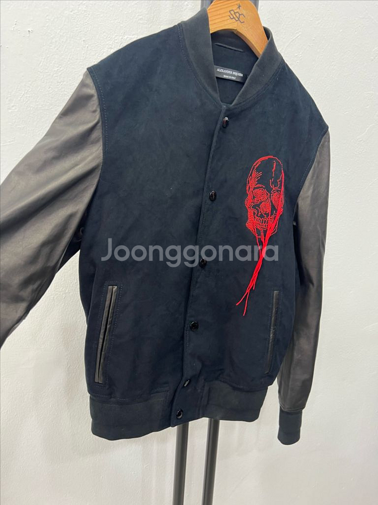 정품) 알렉산더맥퀸 스컬자수 블루종 자켓 46--1