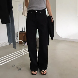 에테블루 소프트 블랙 데님 바지 Soft Black D