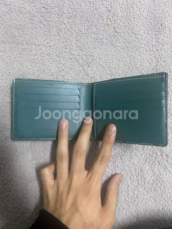 [풀구성]고야드 빅투아르 반지갑 그린--3