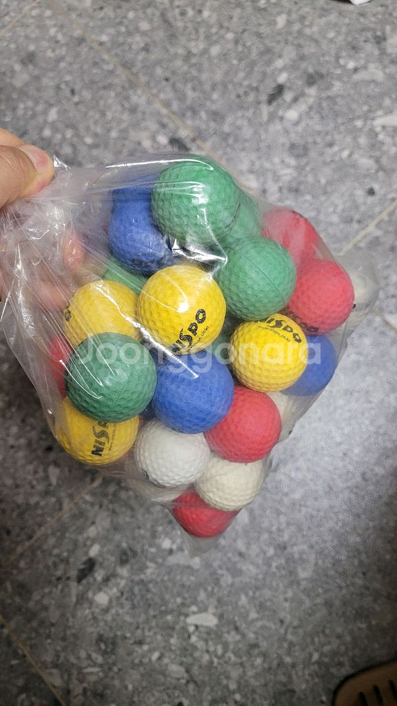 실내 골프 고무연습공 스펀지 50알--0