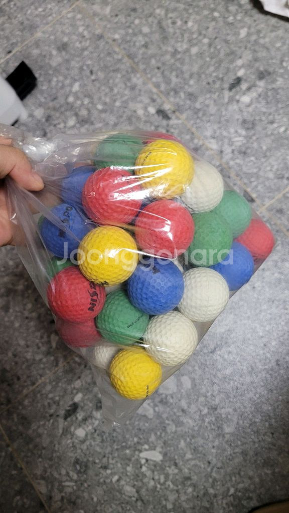 실내 골프 고무연습공 스펀지 50알--1
