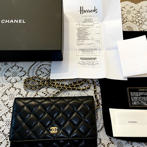 샤넬 클래식 woc 캐비어 금장