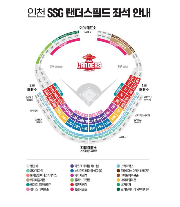 6/29 SSG vs 한화 1루 내야필드석, 스카이뷰석--0