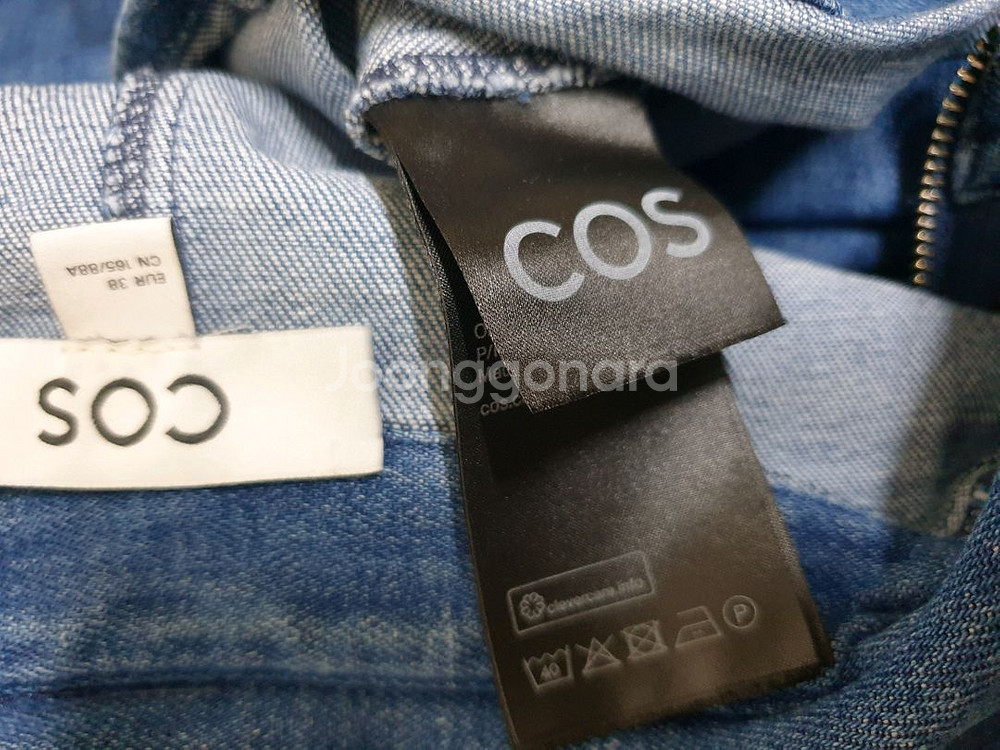 COS 코스 하프 집업 롱 원피스/38--6