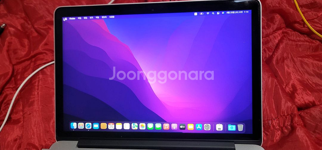 맥북프로 13인치 A1502 i5 작동정상 부품용--2