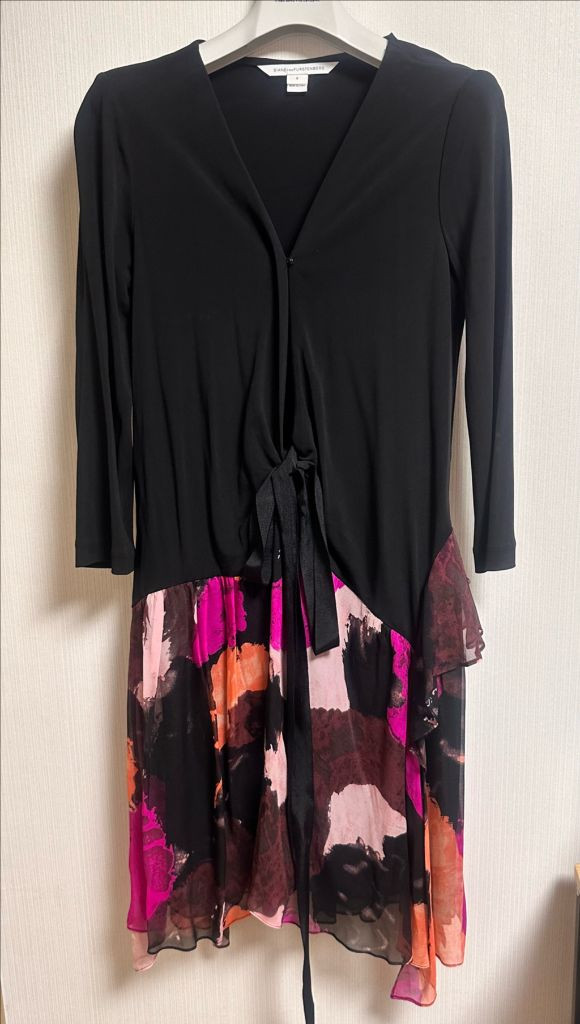 DVF 다이앤본퍼스텐버그 블랙 랩원피스--1