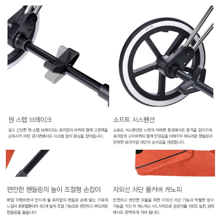 독일 싸이벡스 프리암 프리미엄 디럭스 유모차--7