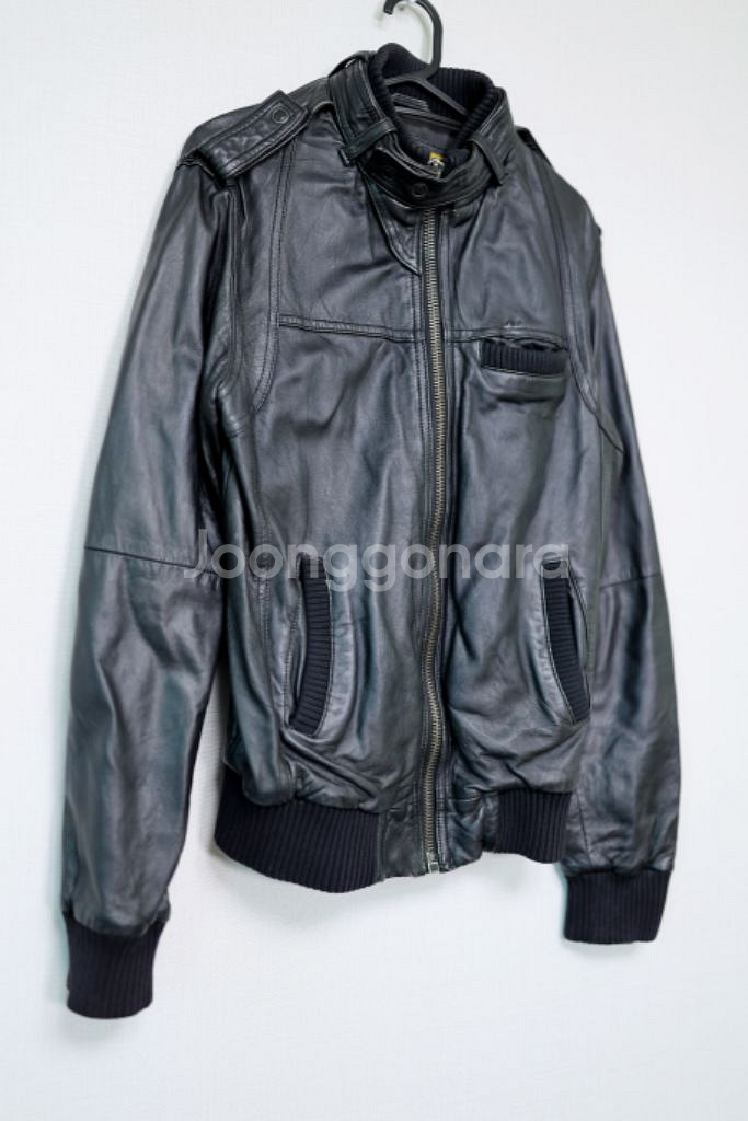 천연가죽(수퍼드라이) 라이더가죽 자켓 M--0