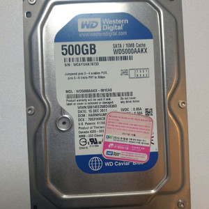 WD 500GB HDD 3.5인치