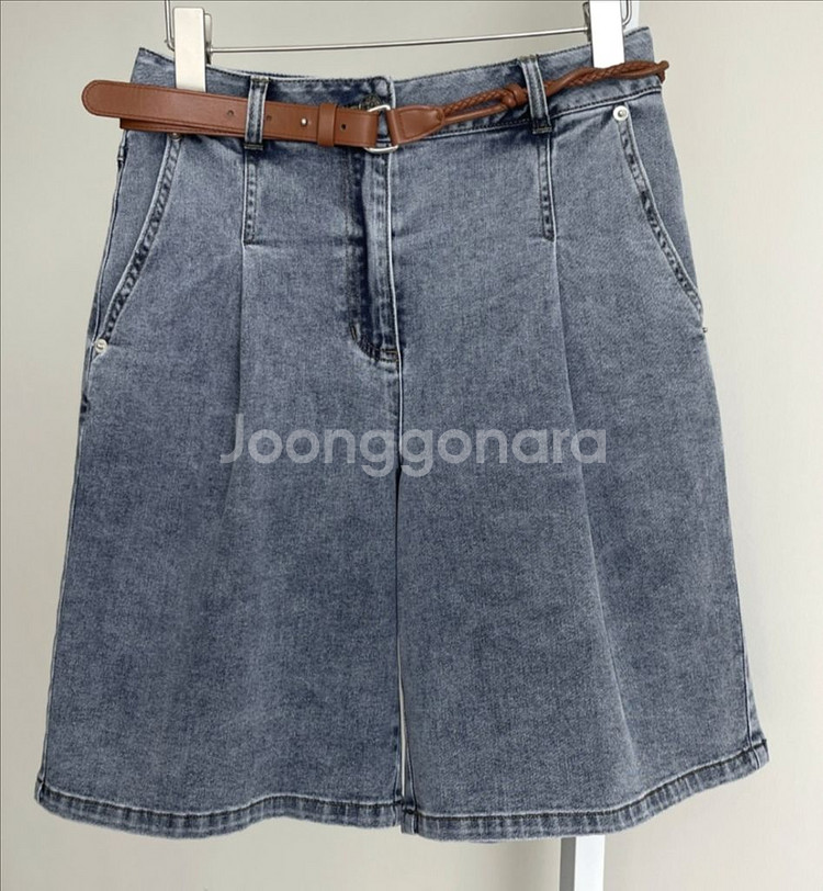 미샤 데님 반바지 블루--1