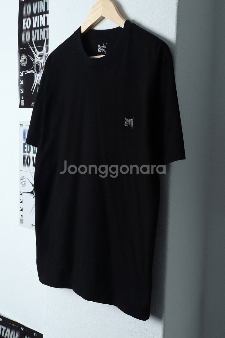 (M) 브라운브레스 반팔 티셔츠 로고 블랙 올드스쿨--2