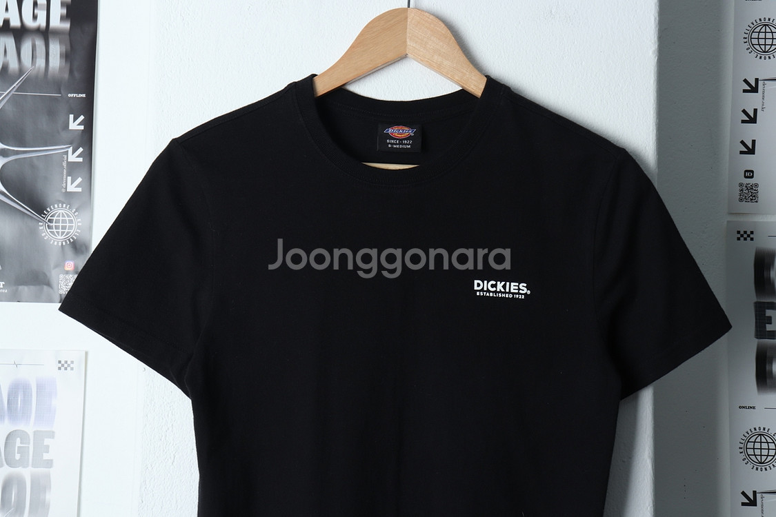 (S) 디키즈 반팔 티셔츠 블랙 올드스쿨--3