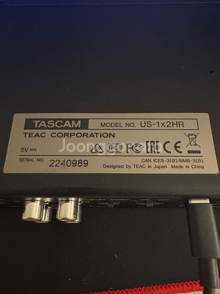 타스캠 TASCAM US-1x2HR 오디오 인터페이스--2