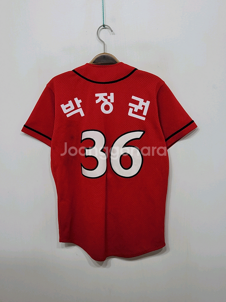(M) SK 와이번스 야구져지 반팔 박정권 마킹 유니폼--6
