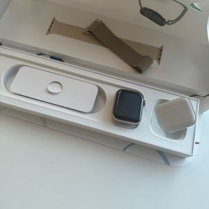 애플워치6 40mm 스테인레스 골드, 정품 밀레니즈루프